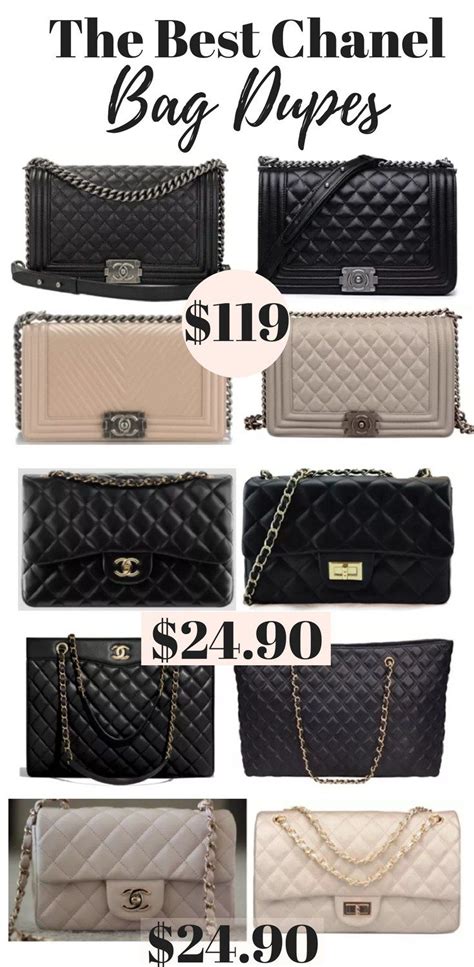 best chanel dupe on amazon for boy black handbag|best chanel knockoff handbags.